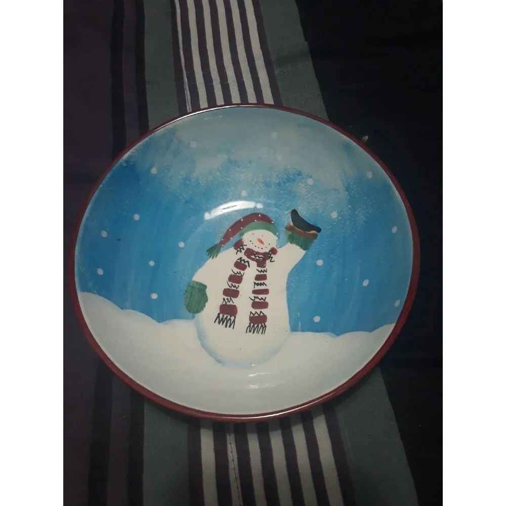 Snowman  cereal bowl